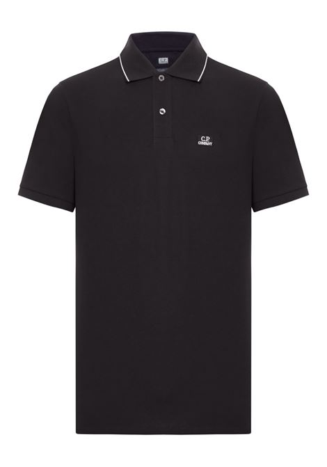 striped collar polo man black C.P. COMPANY | RCCMPL722A-005263W999
